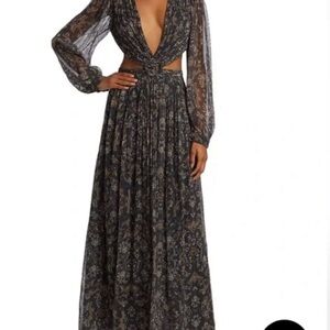 Hannah Artwear Rio Cut-Out Crepe Maxi Dress